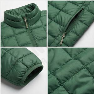 Vestes bouffantes à fermeture éclair avec logo brodé personnalisé pour hommes Nouveau design Quantité en vrac Veste bouffante pour hommes en duvet de canard en plumes - Product Image 4