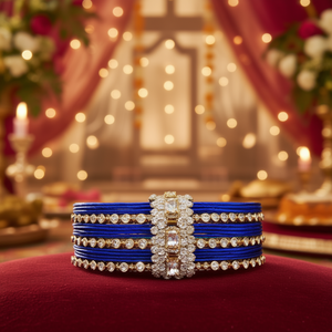 Crystal Stone Fancy <b>Bangles</b> <b>Set</b> for Wedding and Festive Wear - Product Image 3