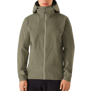 Veste de pluie à capuche softshell personnalisée pour homme, taille XL, imperméable 10 000 mm, coupe-vent, respirante, pour la randonnée en extérieur, avec motif imprimé et col montant tissé - Product Image 2