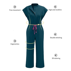 Combinaison médicale confortable pour femmes, combinaison d'infirmière une pièce, tenue de travail d'hôpital, tissu extensible, uniforme de soins de santé - Product Image 2