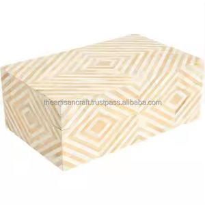 Cajas de Joyería Cuadradas con Incrustaciones de Hueso, Juego de Almacenamiento Hecho a Mano para Protección y Conservación de Joyas por Artesanos - Product Image 4