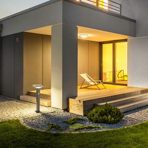 Wireless 2218 Solar Bollard Path <b>Light</b> <b>Motion</b> <b>Sensor</b> Dusk to Dawn Landscape and Driveway <b>Light</b> - Product Image 2