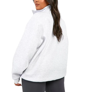 Sudadera de Mujer Más Vendida Directo de Fábrica, Colores Personalizados, Diseño con Cierre de Cremallera, Sudadera de Algodón Blanco con Forro Polar, Ropa Urbana - Product Image 2