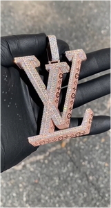 Colgante y Dijes Personalizados de Plata 925 con Moissanita VVS, Cadena de Eslabones con Letras y Nombre Único para Hombres y Mujeres, Estilo Hip Hop Rapper - Product Image 2