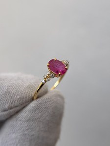 Bague en rubis rose naturel, argent sterling 925 plaqué or 14 carats, style vintage, pour votre partenaire - Product Image 2