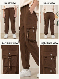 Pantalon cargo marron pour homme, taille élastique, plusieurs poches, style décontracté, tissu en toile, vêtements d'automne, pantalon cargo d'entraînement pour homme - Product Image 4