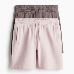 Shorts décontractés pour hommes en coton non tissé, couleur unie, avec cordon de serrage, effet délavé à l'acide et vintage, impression en relief, services OEM - Product Image 5