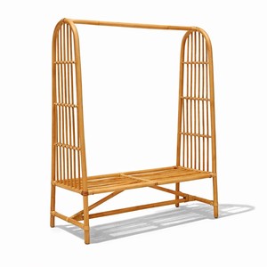 Perchero de ratán, barra de madera natural para ropa, precio al por mayor, percheros de alta calidad. - Product Image 1