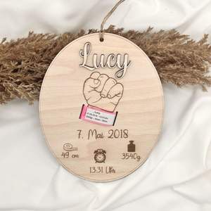 Rompecabezas de Madera Personalizado con Placa de Nacimiento para Bebé |   Trabajos en Madera Hechos a Mano de Alta Calidad |   Suministro al por Mayor - Product Image 2