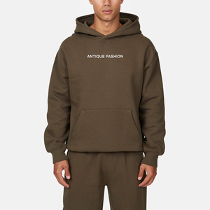 Sweat à capuche streetwear personnalisé de luxe, imprimé, en molleton 100% coton, vintage, surdimensionné, effet délavé, pour hommes - Product Image 1