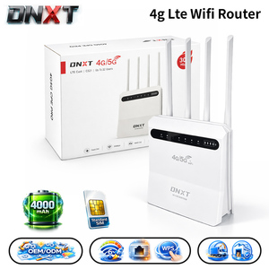 Routeur Wi-Fi DNXT avec <span class=keywords><strong>carte</strong></span> SIM, Wi-Fi 6, 300 Mbps, routeur SIM, 4000 mAh, mini routeur Wi-Fi, 1WAN/4LAN, routeur Wi-Fi haut débit, usage domestique - Product Image 1