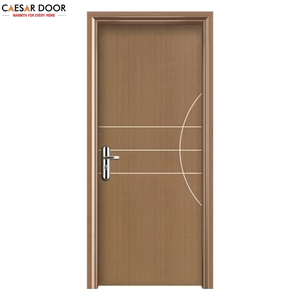 Porte intérieure en WPC de conception personnalisée, couleur, imperméable, style minimaliste, chambre à coucher, villa, porte en bois composite, garantie de 3 ans - Product Image 1
