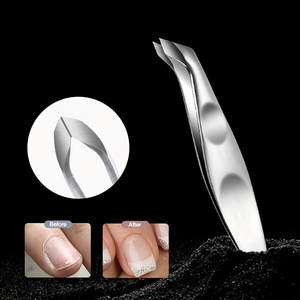 Silver Mini Cuticle Cutter Stainless Steel Nail Grooming <b>Tool</b> with Fine Sharp Tip for Precise Cuticle <b>Removal</b> - Product Image 4