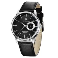 Montre Pagani Design PD-1654 pour homme, quartz, bracelet en cuir, étanche 100M, date automatique, style business, vente en gros OEM ODM personnalisée.