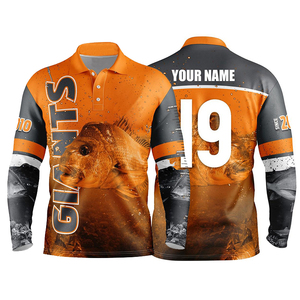 เสื้อโปโลแขนยาวพิมพ์ลายปลาทะเล 3 มิติ สำหรับผู้ชาย ระบายอากาศได้ดี แห้งเร็ว ป้องกันรังสียูวี เหมาะสำหรับตกปลา - Product Image 1