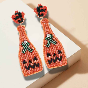Party Wear Embroidered <b>Earrings</b> with Beads Handmade Rice Seed Bead <b>Tassels</b> <b>Earrings</b> for Women by MD HANDICRAFTS - Product Image 5