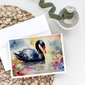 Lunatique A7 Taille 5x7 Black Swan Cartes de note vierges Pack de 8 avec enveloppes Cartes de voeux - Product Image 2