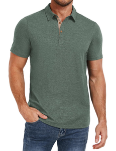 Camiseta Elástica para Hombre, Manga Corta, Corte Ajustado, Informal, Deportiva, Transpirable, Cómoda, Tejido de Punto, Spandex/Algodón - Product Image 1