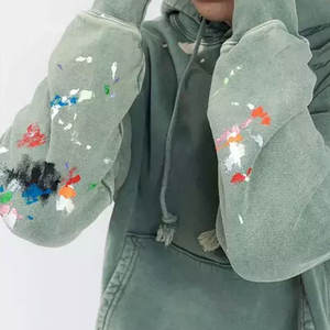 Sudaderas con capucha de secado rápido, transpirables, básicas, con lavado ácido para hombre, impresión de logotipo personalizada, alta calidad, precio económico, sudaderas con capucha para hombre con lavado ácido. - Product Image 5