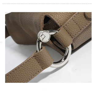 Sacs à bandoulière en cuir véritable de haute qualité avec logo personnalisé pour femmes, sac à bandoulière avec fermeture éclair et ouverture - Product Image 4