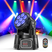 U`King 70W Wash Moving Head Lights 7x10W RGBW LED Projecteurs de Scène DMX Télécommandés pour DJ, Discothèque, Fête, Bar, Mariage