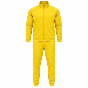 ชุดวอร์มแบบ unisex ซิปเต็มตัว คอตั้ง สีพื้น เรียบง่าย สปอร์ตแวร์ลำลอง มีกระเป๋าข้าง ผ้าโพลีเอสเตอร์น้ำหนักปานกลาง เหมาะสำหรับใส่ในฤดูใบไม้ร่วง - Product Image 1