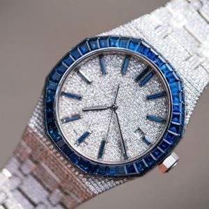 นาฬิกาฮิปฮอปคุณภาพดีแบบกำหนดเอง ประดับเพชรแล็บโกรว์ VVS สำหรับผู้ชาย ของขวัญนาฬิกาเพชร - Product Image 4