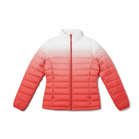 Doudoune légère personnalisée pour femme grande taille, col montant, imperméable, respirante, fermeture éclair, broderie sur toile