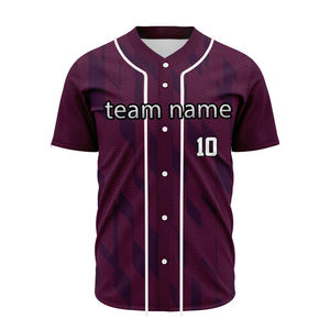 Maillots et T-shirts de baseball personnalisés unisexes en gros pour OEM – Vêtements de sport respirants grande taille par sublimation - Product Image 2