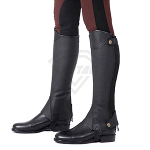 Fabricante Personalizado de Medias Pierneras de Equitación para Hombre, Estilo Inglés, Cuero Sintético de Alta Calidad, Logotipo Personalizado, Precio Económico, OEM - Product Image 2