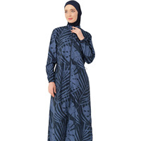 Nouvelle Collection OEM – Burkini Modeste pour Femme, Maillot de Bain Sportif Islamique 2 Pièces à Manches Longues et Coupe Haute, Grande Taille avec Imprimé Frontal
