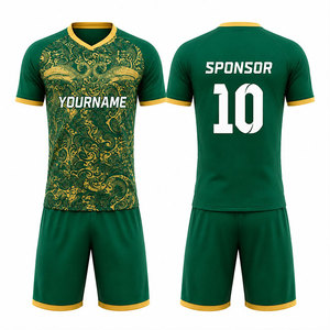 Conjunto de Uniforme de Fútbol Personalizado con Sublimación, Unisex, Poliéster Jacquard, Camiseta y Pantalones Cortos de Fútbol, Premium, Venta al Por Mayor, Entrenamiento Rápido - Product Image 3
