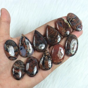 Opale Dendrite Naturelle de Qualité Supérieure, Polie à la Main, Mélange de Cabochons en Gros, Pierre Précieuse Non Montée pour la Fabrication de Bijoux en Acier Inoxydable - Product Image 5