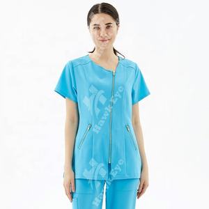 Uniformes Médicos de Alta Calidad para Mujer 2024, Uniformes de Hospital de Manga Corta con Cuello en V, Conjuntos de Uniformes Económicos - Product Image 1