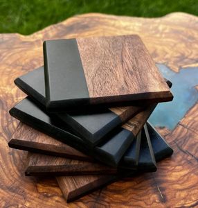 Posavasos de Madera y Resina Hechos a Mano, Reutilizables, Ecológicos y de Alta Calidad, Piezas Decorativas de Mesa de Estilo Rústico con Color Personalizado - Product Image 6