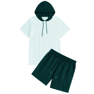 Hot Sale Wholesale Fashion Men's Summer <b>Set</b> Breathable Solid Summer Clothing Plus Size Men's <b>Sets</b> Men's t Shirt and Shorts <b>Sets</b> - Product Image 6