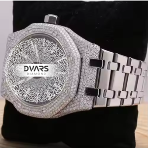 Montre-bracelet de luxe Heritage en alliage de quartz avec diamant Moissanite couleur D VVS1 et verre saphir étanche - Product Image 2