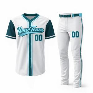Conjunto Personalizado de Camisetas y Pantalones de Softbol, Ropa Deportiva Profesional Antibacteriana, 100% Poliéster, Logotipo Bordado e Impreso, Conjunto Completo - Product Image 3