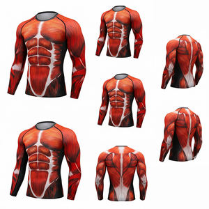 Camiseta de Compresión Ligera, Transpirable, de Secado Rápido, de la Mejor Calidad, con Estampado Digital, Elástica, para Hombre, para Gimnasio, MMA, UPF50+ - Product Image 6