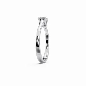 Nuovo Design Anello <span class=keywords><strong>Solitario</strong></span> di Lusso con Diamante Taglio Principessa Coltivato in Laboratorio, Oro Bianco 18K, Certificazione IGI, Purezza VVS, <span class=keywords><strong>0.30</strong></span>-0.39 <span class=keywords><strong>Carati</strong></span> - Product Image 2