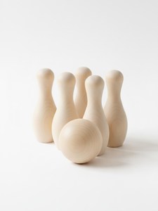 Juego de Bolos de Madera Natural Mini para Niños, Juego de Skittles de Escritorio, Juguete Deportivo de Interior, Juguete Educativo de Madera Ecológico para Niños Pequeños - Product Image 1