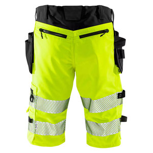 Men Hi Vis <b>Working</b> Men's Reflective Safety Shorts High Visibility 100% Cotton Cargo Pocket Quick Dry Construction Shorts - Product Image 2