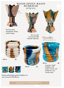 2025 nuevo quemador de incienso Bakhoor de resina epoxi de madera Madhkan soporte de quemador Oud árabe para fragancia casera durante el Ramadán - Product Image 5