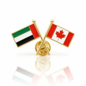 Pin de solapa de metal esmaltado personalizado con bandera de la amistad de los EAU, recuerdo nacional de país, OEM a granel - Product Image 2