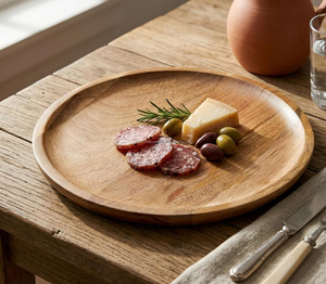 Platos de Madera de Acacia, Bandeja de Servir de Madera, Charcutería, Queso, Sushi, Frutas, Postres, Aperitivos, Platos para Bocadillos - Product Image 2