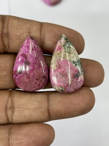 Lote de 10 Piezas de Cabujones de Tulita Rosa Natural en Forma de Pera, 70g, Proveedor Mayorista de Gemas a Granel para Compradores de China - Product Image 2
