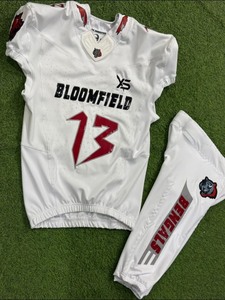 High Quality Custom Design Youth <b>Football</b> Jersey Set <b>White</b> Sleeveless V-Neck Sublimated Moisture Wicking Athletic Wear 13 - Product Image 1