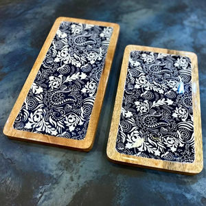 Bandeja de madera esmaltada con diseño de alta demanda, bandeja de madera impresa, bandeja esmaltada, bandeja impresa a precio directo de fábrica - Product Image 1