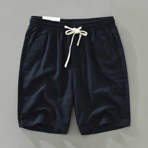 Shorts de Playa para Hombre, Blancos, de Algodón, con Cordón, Cintura Alta, Diseño Floral, Tejido Transpirable, Secado Rápido, 220g, Traje de Baño - Product Image 2