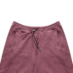 Shorts de sport pour homme personnalisables, vierges, à cordon de serrage, en molleton de coton French Terry uni, délavé à l'acide, style vintage - Product Image 3